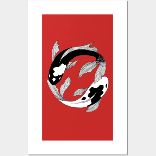 Yin Yang Fish Posters and Art